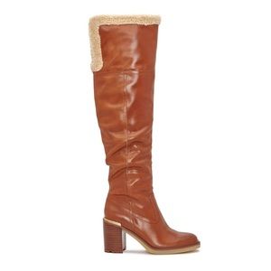VINCE CAMUTO BLOCK HEEL OVER THE KNEE BOOT  SIZE 8